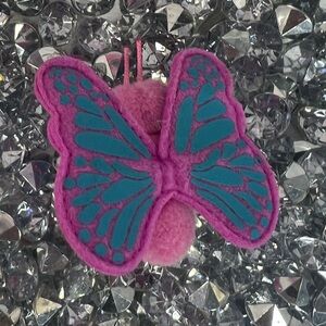 CROCS jibbitz charm 3D butterfly wings Pink and Teal Butterfly Charm